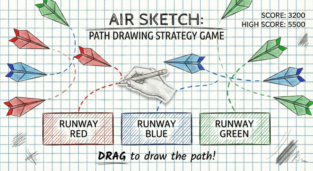 DOODLE Air Sketch TRAFFIC CONTROL  GAME