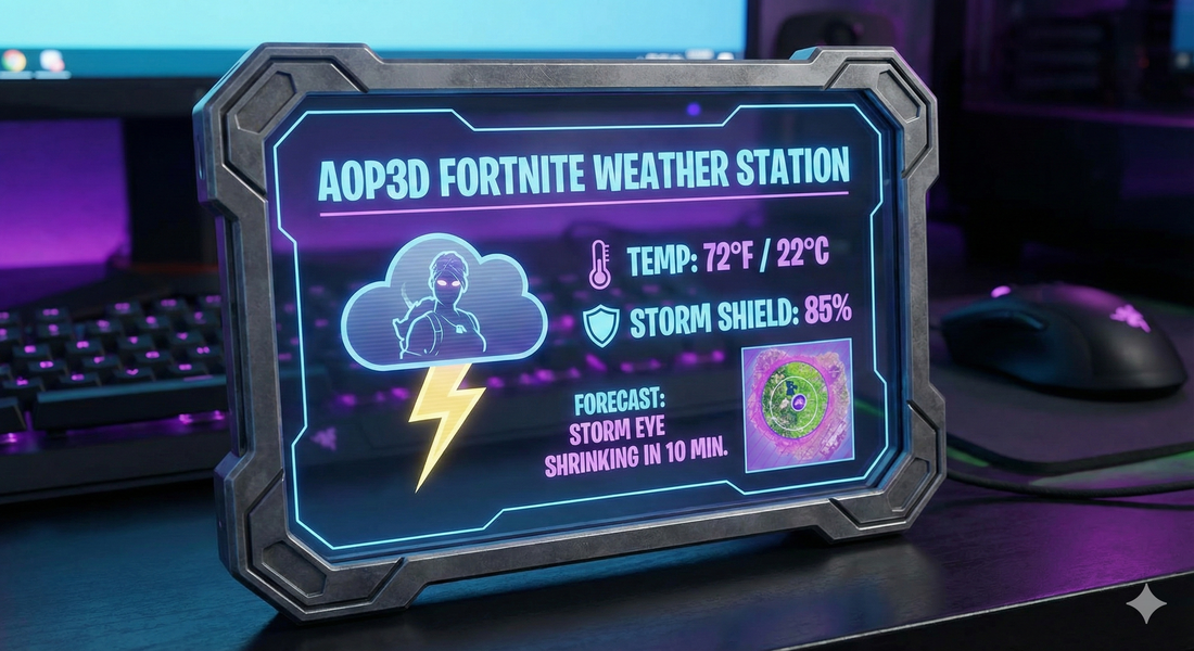 AOP3D FORTNITE Weather Station WIDGET
