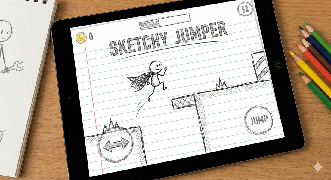 Sketch Jump VERTICAL PLATFORMER  game