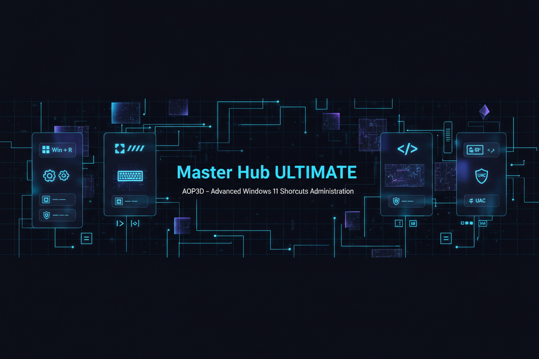 AOP3D Master Hub ULTIMATE  Advanced Windows 11 Shortcuts Administration WIDGET6