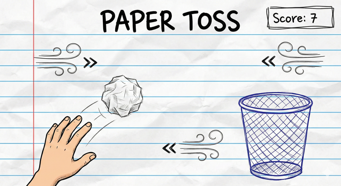 Paper Toss  PHYSICS THROW game