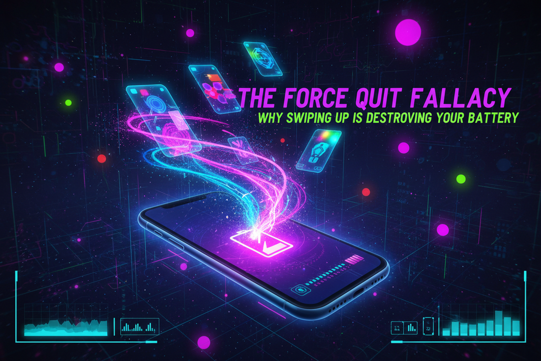 The "Force Quit" Fallacy: Why Swiping Up is Destroying Your Battery