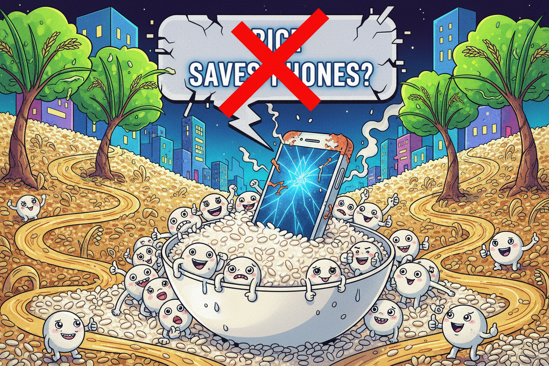 The Great Rice Rescuer Myth: Why Bagging Your Wet Phone is Actually Destroying It