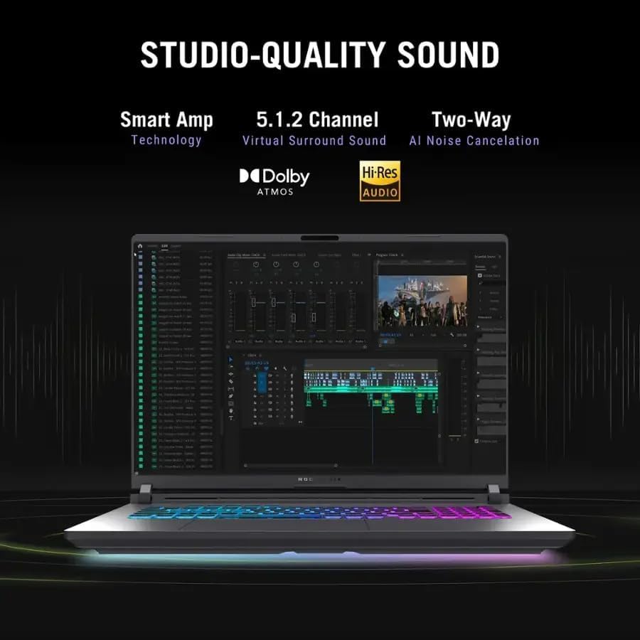 ASUS ROG Strix G18 18" 2.5K 240Hz Gaming Laptop, NVIDIA GeForce RTX 5080 16GB DDR7, Intel Ultra 9 275HX(Up to 5.4 GHz), 64 GB DDR5 RAM, 8 TB SSD, Wi-Fi 7, Backlit KB, Windows 11 Pro, with MS Office - AOP3D tech