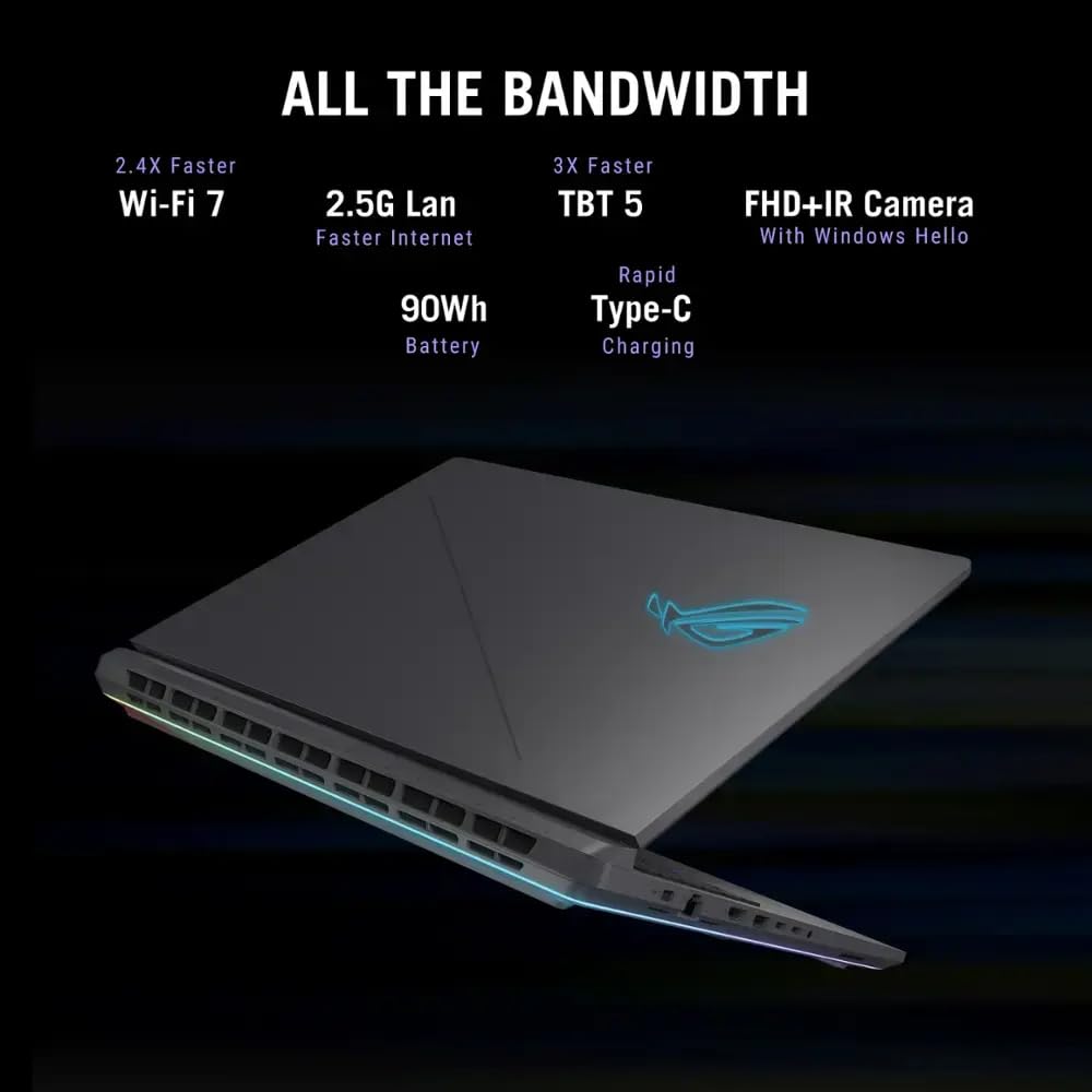 ASUS ROG Strix G18 Gaming Laptop 2025, Intel Ultra 9 275HX(24 Cores), NVIDIA GeForce RTX 5080, 18 Inch 2.5K 240Hz Display, 64GB DDR5, 4TB SSD, WiFi 7, Backlit Keyboard, Windows 11 Pro, Accessories - AOP3D tech