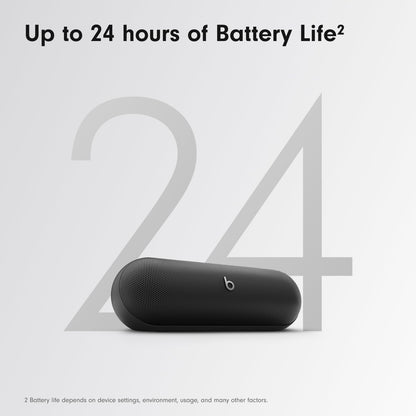Beats Pill - Portable Bluetooth Speaker - Up to 24H Battery Life, Water Resistant, Bluetooth, Apple & Android Compatible, Seriously Loud Sound for Home, Outdoor and Travel - Matte Black - AOP3D tech