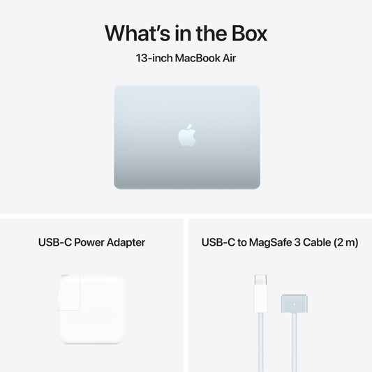 Apple 2025 MacBook Air 13-inch Laptop with M4 chip: Built for Apple Intelligence, 13.6-inch Liquid Retina Display, 16GB Unified Memory, 256GB SSD Storage, 12MP Center Stage Camera, Touch ID; Sky Blue - AOP3D tech