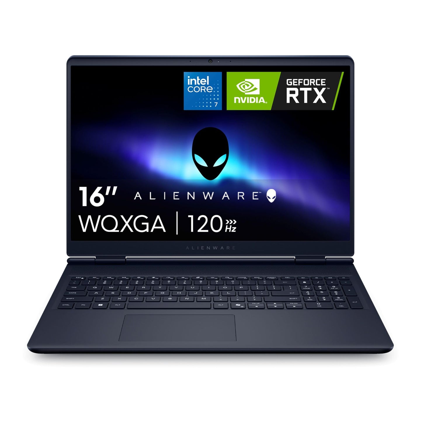 Alienware 16 Aurora Laptop AC16250-16-inch 16:10 WQXGA Display, Intel Core 7-240H Series 2, 16GB DDR5 RAM, 1TB SSD, NVIDIA GeForce RTX 5060 8GB GDDR7, Windows 11 Home, Onsite Service - Blue - AOP3D tech