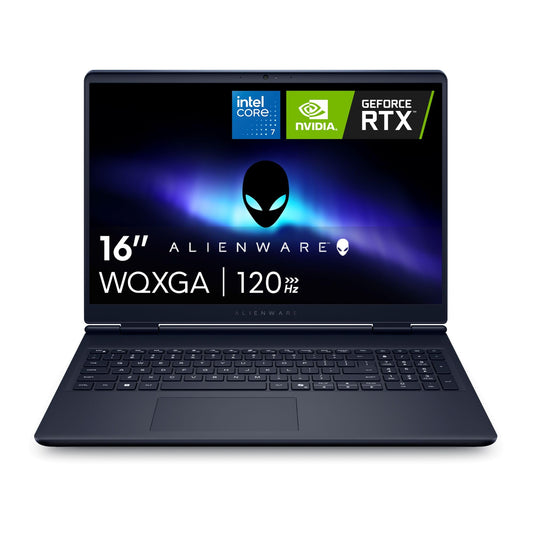 Alienware 16 Aurora Laptop AC16250-16-inch 16:10 WQXGA Display, Intel Core 7-240H Series 2, 16GB DDR5 RAM, 1TB SSD, NVIDIA GeForce RTX 5060 8GB GDDR7, Windows 11 Home, Onsite Service - Blue - AOP3D tech