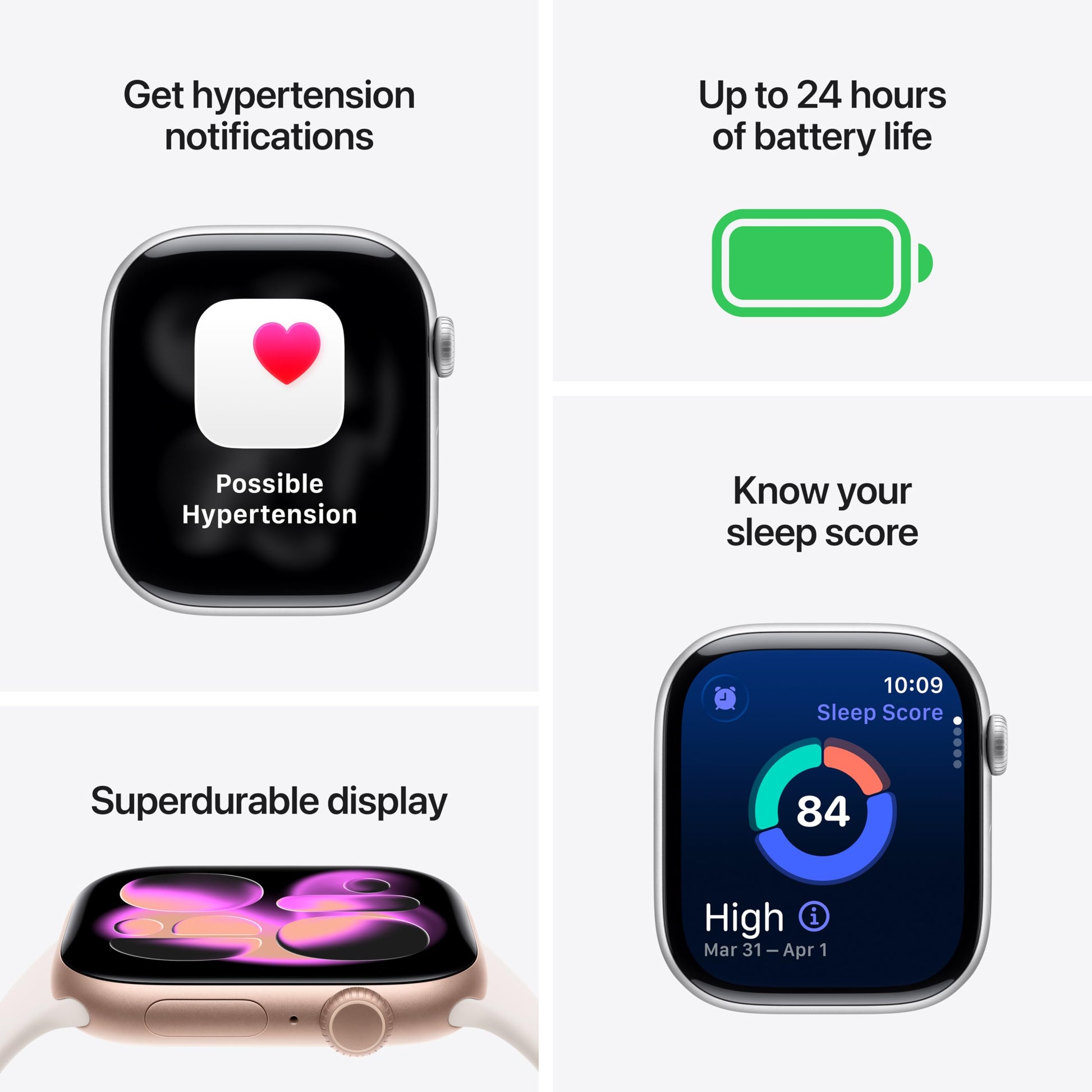Apple Watch Series 11 [GPS 42mm] Smartwatch with Space Gray Aluminum Case with Black Sport Band - S/M. Sleep Score, Fitness Tracker, Health Monitoring, Always-On Display, Water Resistant - AOP3D tech