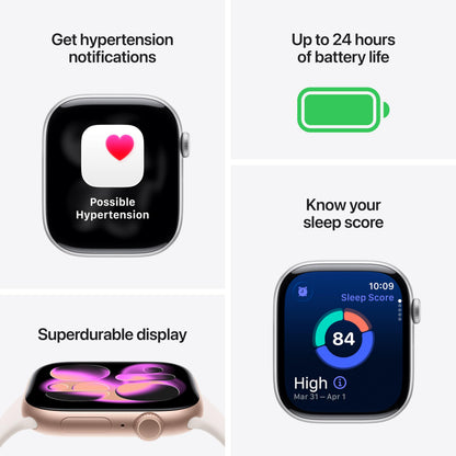 Apple Watch Series 11 [GPS 46mm] Smartwatch with Space Gray Aluminum Case with Black Sport Band - M/L. Sleep Score, Fitness Tracker, Health Monitoring, Always-On Display, Water Resistant - AOP3D tech