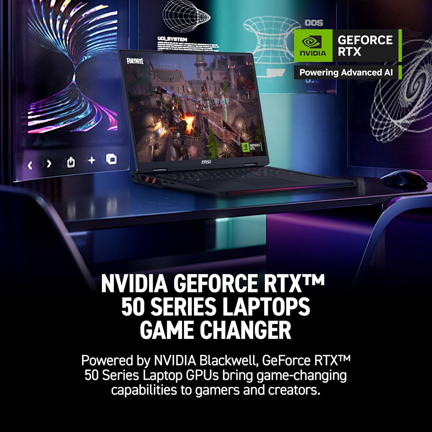 msi Raider 18 HX RTX 5090 Gaming Laptop, 18" UHD+ 120Hz Display, Intel Core Ultra 9 285HX, 96GB DDR5 RAM, 4TB SSD, RGB Backlit KB, Fingerprint Reader, Thunderbolt 5, Wi-Fi 7, Black, Windows 11 Home - AOP3D tech