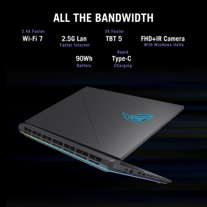 2025 ASUS ROG Strix G18 Gaming Laptop - NVIDIA RTX 5080(16GB GDDR7), Intel Ultra 9 275HX, 18" 2.5K 240Hz Display, Wi-Fi 7, Windows 11 Pro, Office Lifetime License & Accessories, 64GB DDR5 RAM 4TB SSD - AOP3D tech